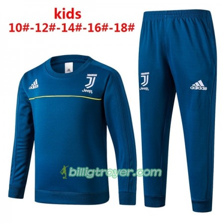 Barn Juventus Trenings Collegegenser Set 2017-18 Blå